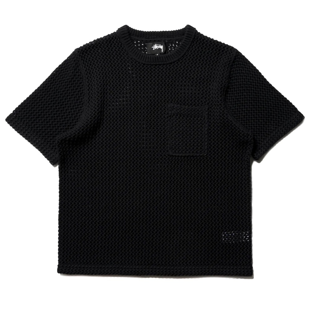 STUSSY O'DYED HEAVYWEIGHT MESH CREW